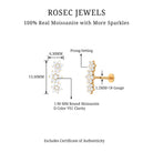 Rosec Jewels-Certified Moissanite Flower Ear Climber Earring