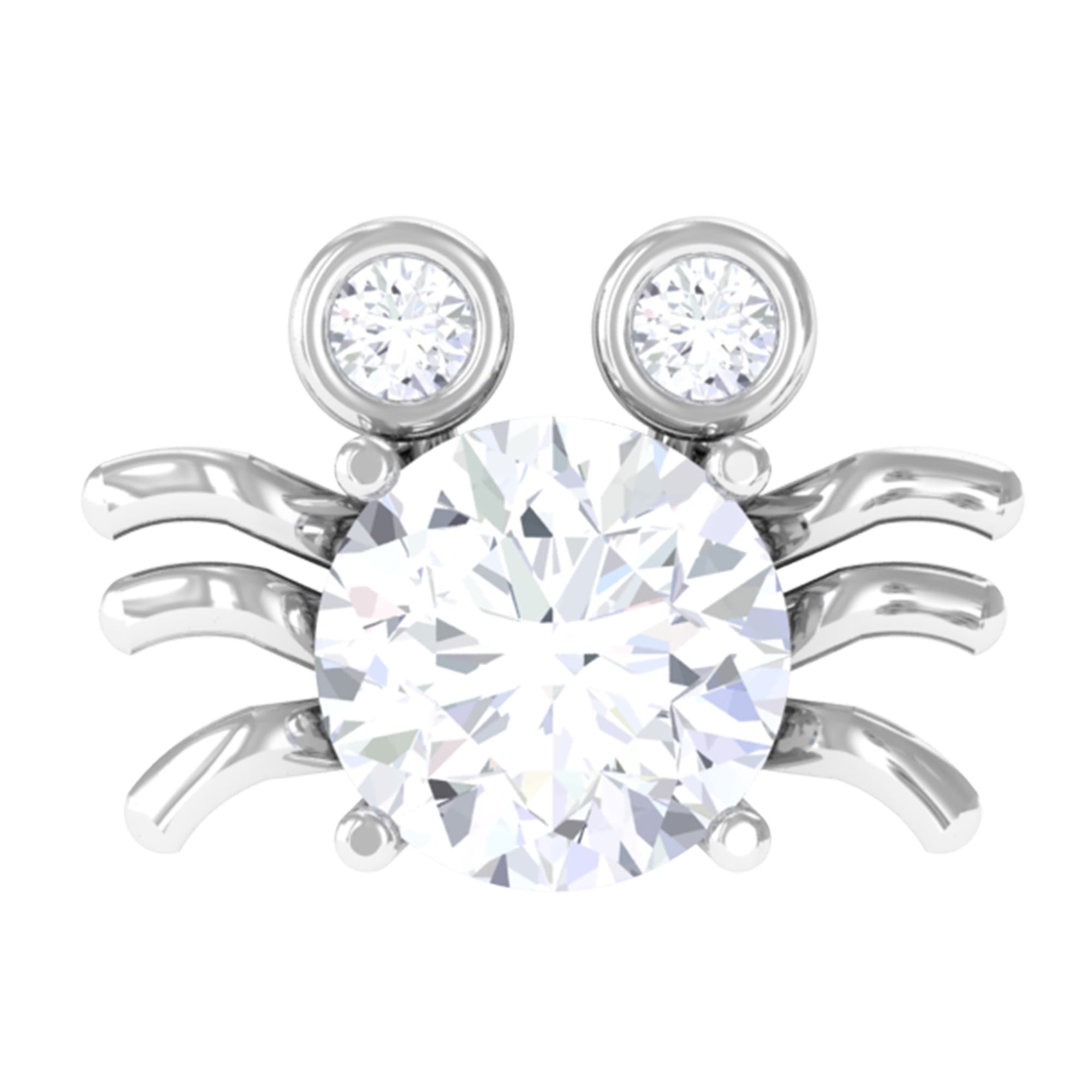 Rosec Jewels-Certified Moissanite Crab Cartilage Earring