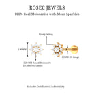 Rosec Jewels-Minimalist Moissanite Flower Cartilage Earring