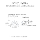 Rosec Jewels-Marquise Cut Moissanite Curved Cartilage Earring