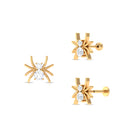 Rosec Jewels-Certified Moissanite Cute Spider Helix Earring