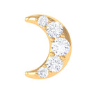 Rosec Jewels-Moissanite Crescent Moon Helix Earring in Gold