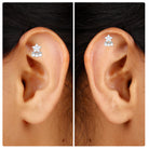 Rosec Jewels-Unique Moissanite Star Earring for Cartilage Piercing