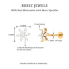 Rosec Jewels-Marquise Moissanite Flower Earring for Cartilage Piercing