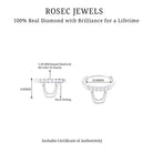 Rosec Jewels-Real Diamond Conch Hoop Earring with Double Gold Chain