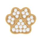 Rosec Jewels-Moissanite Gold Dog Paw Print Earring for Cartilage Piercing