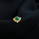 Rosec Jewels-Dainty Round Emerald Tragus Earring Gold