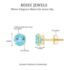 December Birthstone 1/2 CT Classic Sky Blue Topaz Solitaire Stud Earrings for Women Sky Blue Topaz - ( AAA ) - Quality - Rosec Jewels