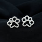 1/2 CT Moissanite Cute Paw Stud Earrings Moissanite - ( D-VS1 ) - Color and Clarity - Rosec Jewels