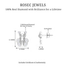 Teddy Bear Stud Earrings for Women with Diamonds Diamond - ( HI-SI ) - Color and Clarity - Rosec Jewels