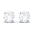 3/4 CT Round Cut Solitaire Zircon Stud Earrings in Gold Zircon - ( AAAA ) - Quality - Rosec Jewels