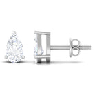 Pear Cut Diamond Solitaire Stud Earrings Diamond - ( HI-SI ) - Color and Clarity - Rosec Jewels