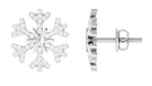 Rosec Jewels-1/2 CT Snowflake Diamond Stud Earrings for Women