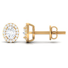 Certified Zircon Screw Back Stud Earrings Zircon - ( AAAA ) - Quality - Rosec Jewels