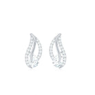 3/4 CT Pear Cut Cubic Zirconia Leaf Stud Earrings in Gold Zircon - ( AAAA ) - Quality - Rosec Jewels