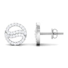 Classic Moissanite Round Stud Earrings in Gold Moissanite - ( D-VS1 ) - Color and Clarity - Rosec Jewels