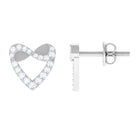 1/4 CT Round Diamond Infinity Heart Stud Earrings Diamond - ( HI-SI ) - Color and Clarity - Rosec Jewels