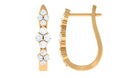 Rosec Jewels-Natural Diamond J Hoop Earrings with Latch Back