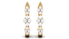 Rosec Jewels-Natural Diamond J Hoop Earrings with Latch Back