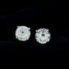 6 MM Moissanite Solitaire Stud Earrings Moissanite - ( D-VS1 ) - Color and Clarity - Rosec Jewels