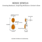 4.5 CT Citrine and Diamond Dangle Drop Earrings Citrine - ( AAA ) - Quality - Rosec Jewels