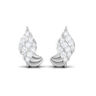 Real Diamond Gold Contemporary Stud Earrings Diamond - ( HI-SI ) - Color and Clarity - Rosec Jewels