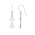 Nature Inspired Moissanite Dangle Earrings Moissanite - ( D-VS1 ) - Color and Clarity - Rosec Jewels