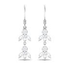 Nature Inspired Moissanite Dangle Earrings Moissanite - ( D-VS1 ) - Color and Clarity - Rosec Jewels