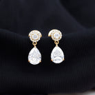 3 CT Classic Moissanite Bridal Drop Earrings Moissanite - ( D-VS1 ) - Color and Clarity - Rosec Jewels