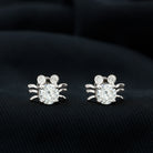 Lab Grown Diamond Spider Stud Earrings with Screw Back Lab Grown Diamond - ( EF-VS ) - Color and Clarity - Rosec Jewels