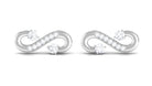 Rosec Jewels-Natural Diamond Infinity Love Knot Stud Earrings