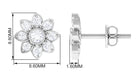 Rosec Jewels-1/2 CT Diamond Flower Stud Earrings in Prong Setting