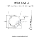 1 CT Marquise and Round Cut Moissanite Leaf Eternity Necklace Moissanite - ( D-VS1 ) - Color and Clarity - Rosec Jewels
