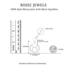 Certified Moissanite Taurus Zodiac Sign Pendant Necklace Moissanite - ( D-VS1 ) - Color and Clarity - Rosec Jewels