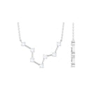 Moissanite Aquarius Zodiac Constellation Necklace - Rosec Jewels