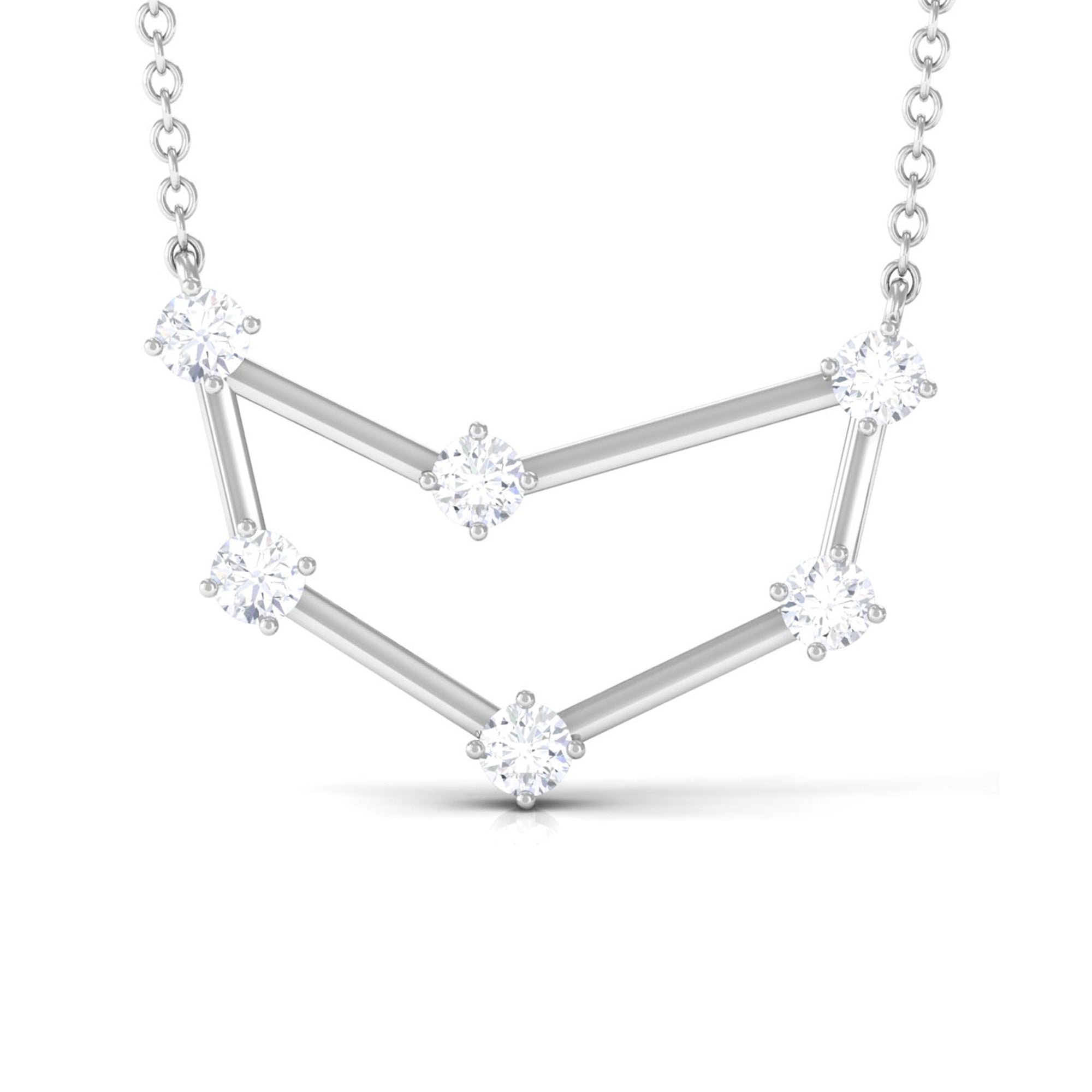 1/2 CT Moissanite Constellation Capricorn Zodiac Sign Necklace Moissanite - ( D-VS1 ) - Color and Clarity - Rosec Jewels