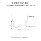 Certified Moissanite Scorpio Zodiac Constellation Necklace - Rosec Jewels