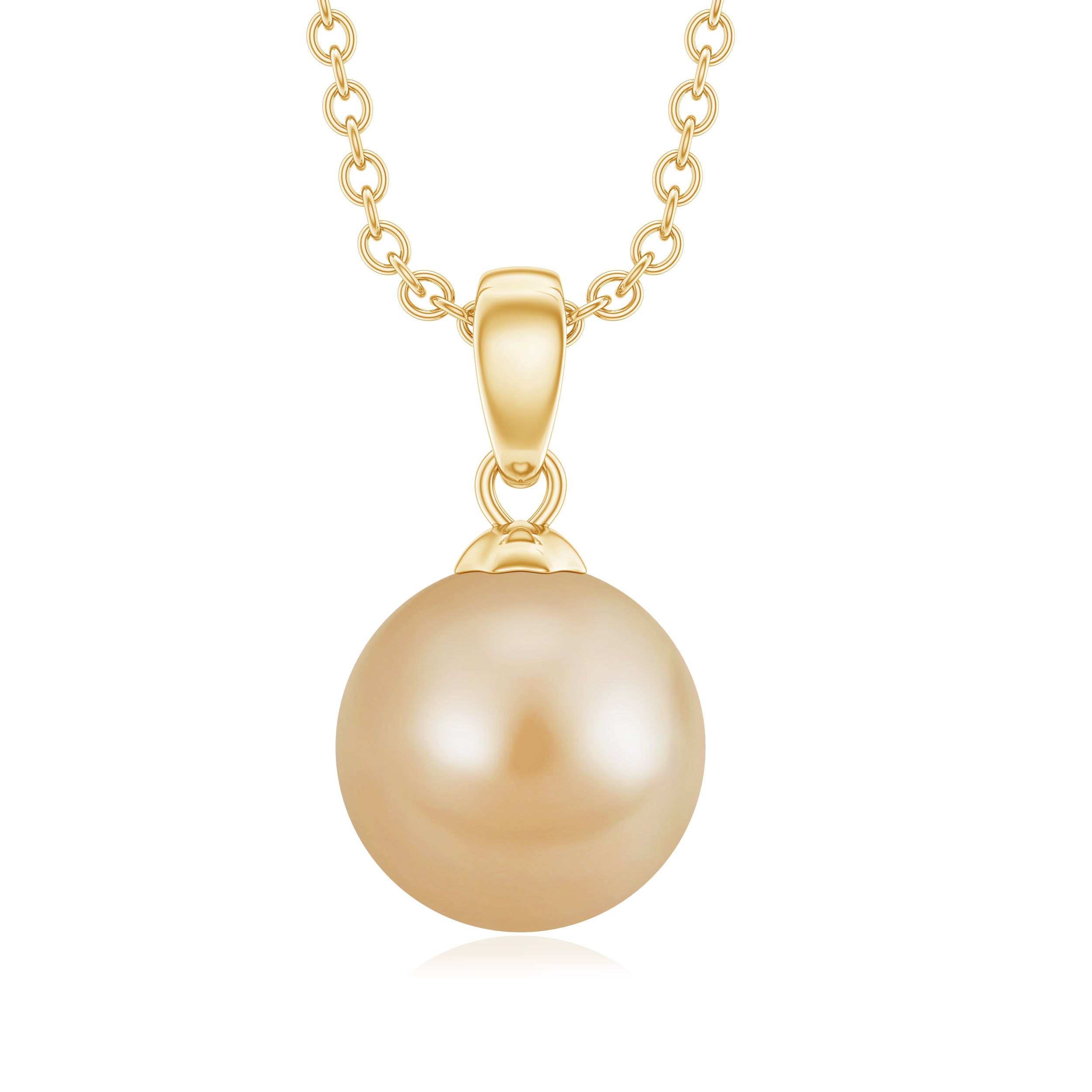 Simple South Sea Pearl Solitaire Pendant South Sea Pearl - ( AAA ) - Quality - Rosec Jewels