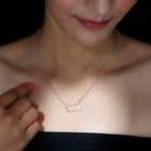 Certified Moissanite Gemini Constellation Necklace Moissanite - ( D-VS1 ) - Color and Clarity - Rosec Jewels