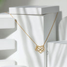 Infinity and Heart Pendant Necklace with Diamond Diamond - ( HI-SI ) - Color and Clarity - Rosec Jewels