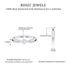 1/2 CT Split Shank Pure Diamond Solitaire Engagement Ring Diamond - ( HI-SI ) - Color and Clarity - Rosec Jewels