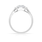 Vintage Inspired Diamond Engagement Ring in Illusion Setting Diamond - ( HI-SI ) - Color and Clarity - Rosec Jewels