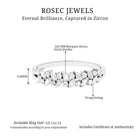 Marquise and Round Zircon Half Eternity Band Ring Zircon - ( AAAA ) - Quality - Rosec Jewels