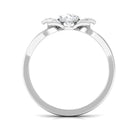 Certified Moissanite Floral Cocktail Ring Moissanite - ( D-VS1 ) - Color and Clarity - Rosec Jewels