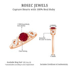 Criss Cross Promise Ring with Ruby and Diamond Ruby - ( AAA ) - Quality - Rosec Jewels