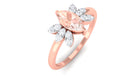 1 Ct Marquise Morganite and Diamond Engagement Ring Morganite - ( AAA ) - Quality - Rosec Jewels