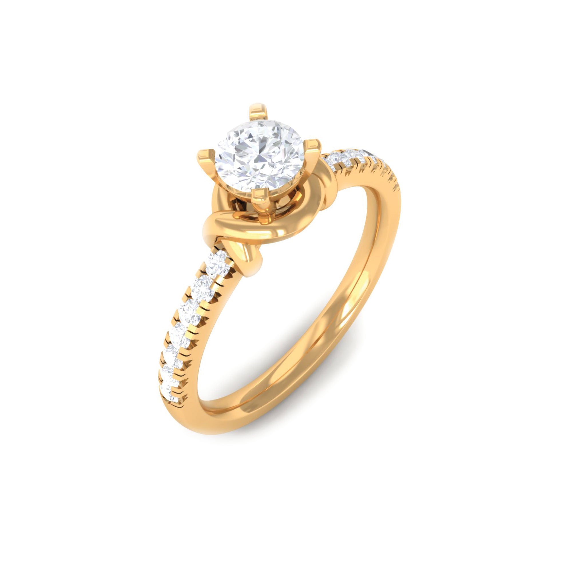 Classic Diamond Solitaire Promise Ring in Prong Setting Diamond - ( HI-SI ) - Color and Clarity - Rosec Jewels