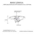 Toi Et Moi Diamond Bypass Promise Ring Diamond - ( HI-SI ) - Color and Clarity - Rosec Jewels