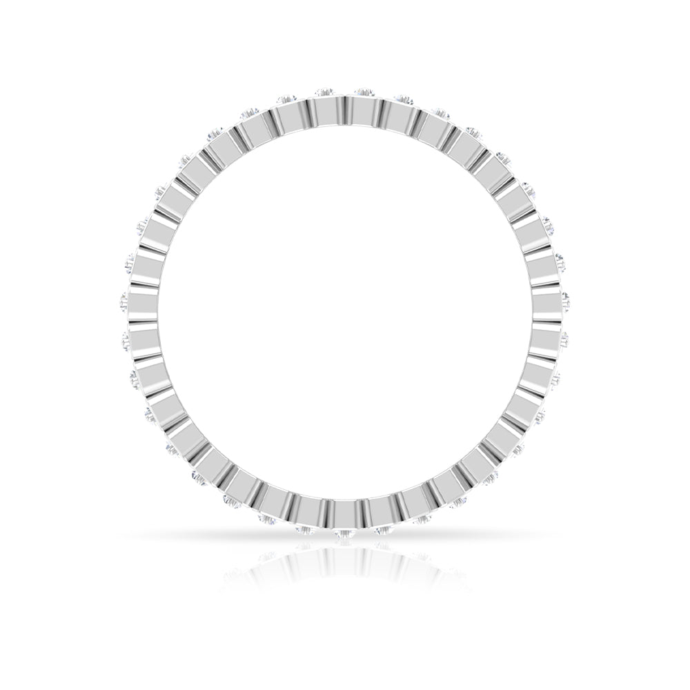 Baguette Cut Diamond Eternity Designer Ring Diamond - ( HI-SI ) - Color and Clarity - Rosec Jewels