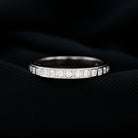 1/2 CT Bar Set Moissanite Half Eternity Ring Moissanite - ( D-VS1 ) - Color and Clarity - Rosec Jewels